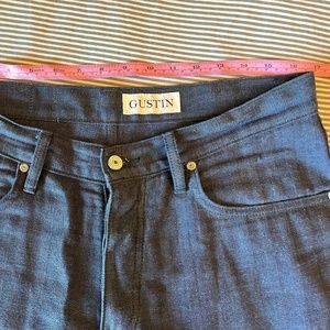 Gustin Selvedge Denim Jeans, #196 Herringbone, 34 Slim